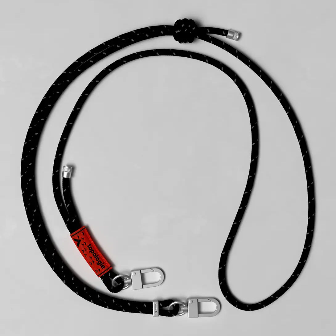 Black Reflective Topologie 6mm Rope Strap