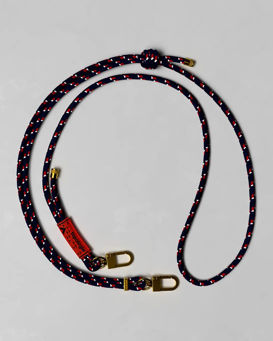 Navy Patterned Topologie 6mm Rope Strap