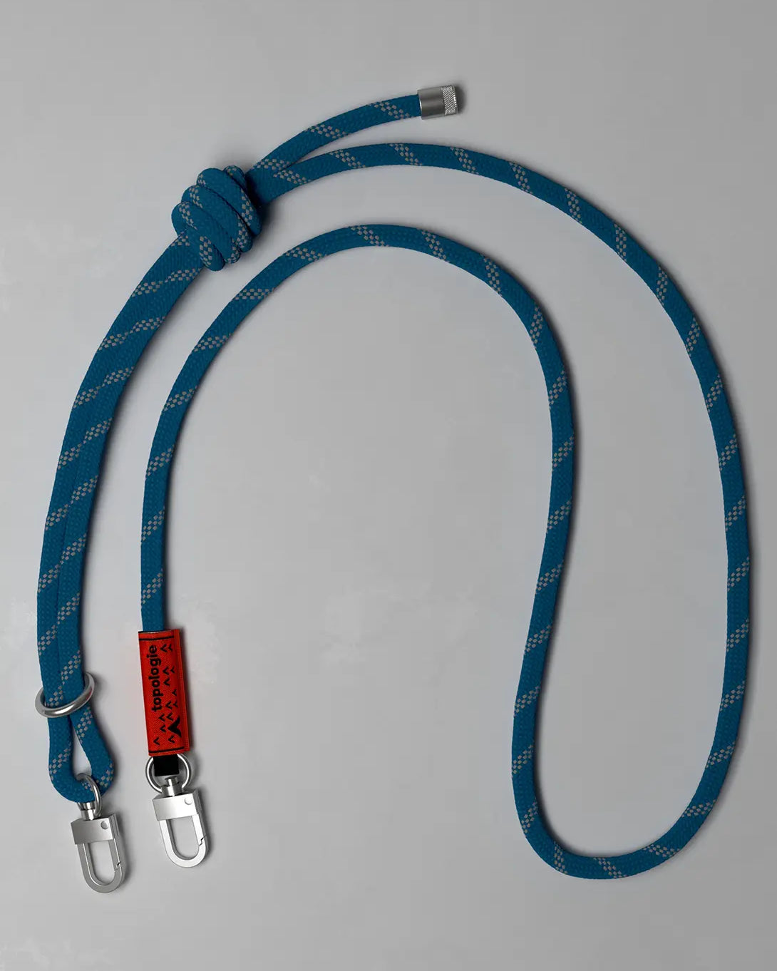 Aqua Reflective Topologie 8mm Rope Strap 