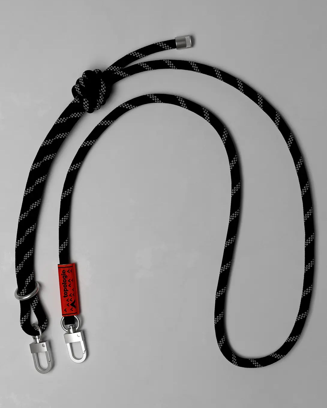 Black Reflective Topologie 8mm Rope Strap 