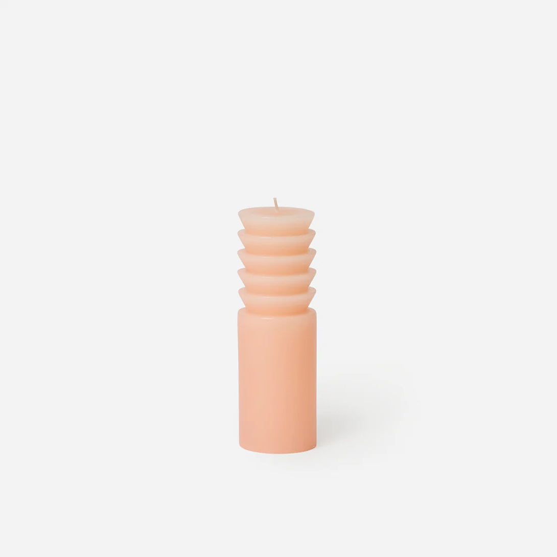 Blush Totem Candle - Medium Areaware Candle Stocks Home Decor
