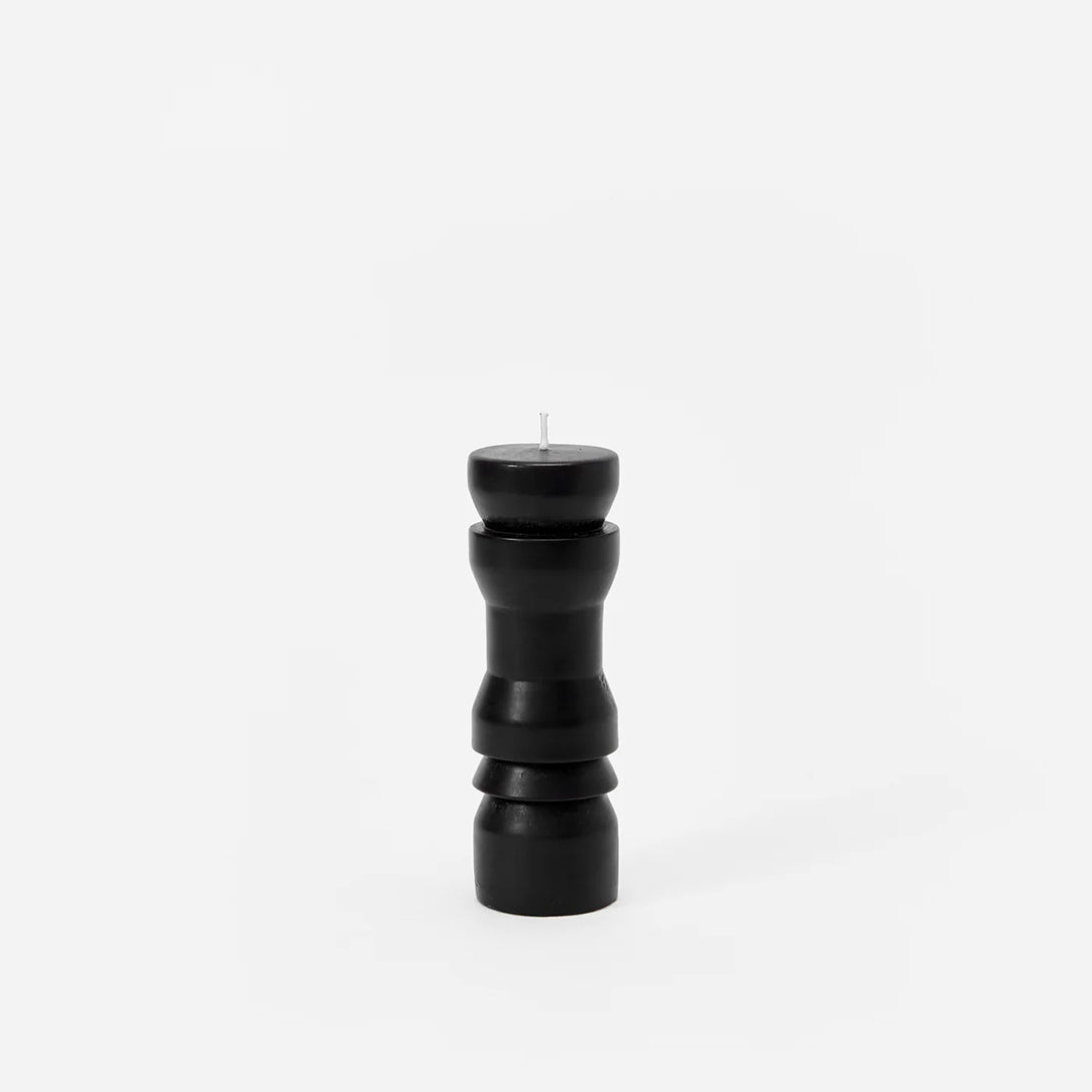 Black Totem Candle - Medium Areaware Candle Stocks Home Decor