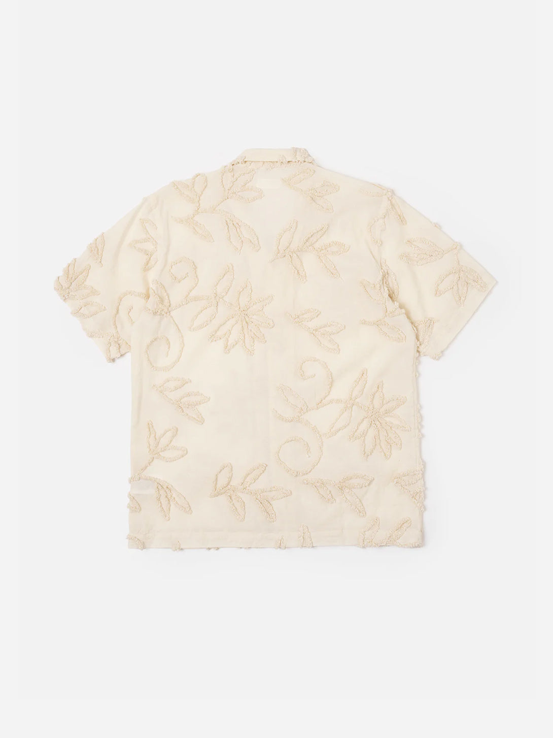 Flower Ecru Road Shirt Mens Striped Camp Collar Shirt Universal Works