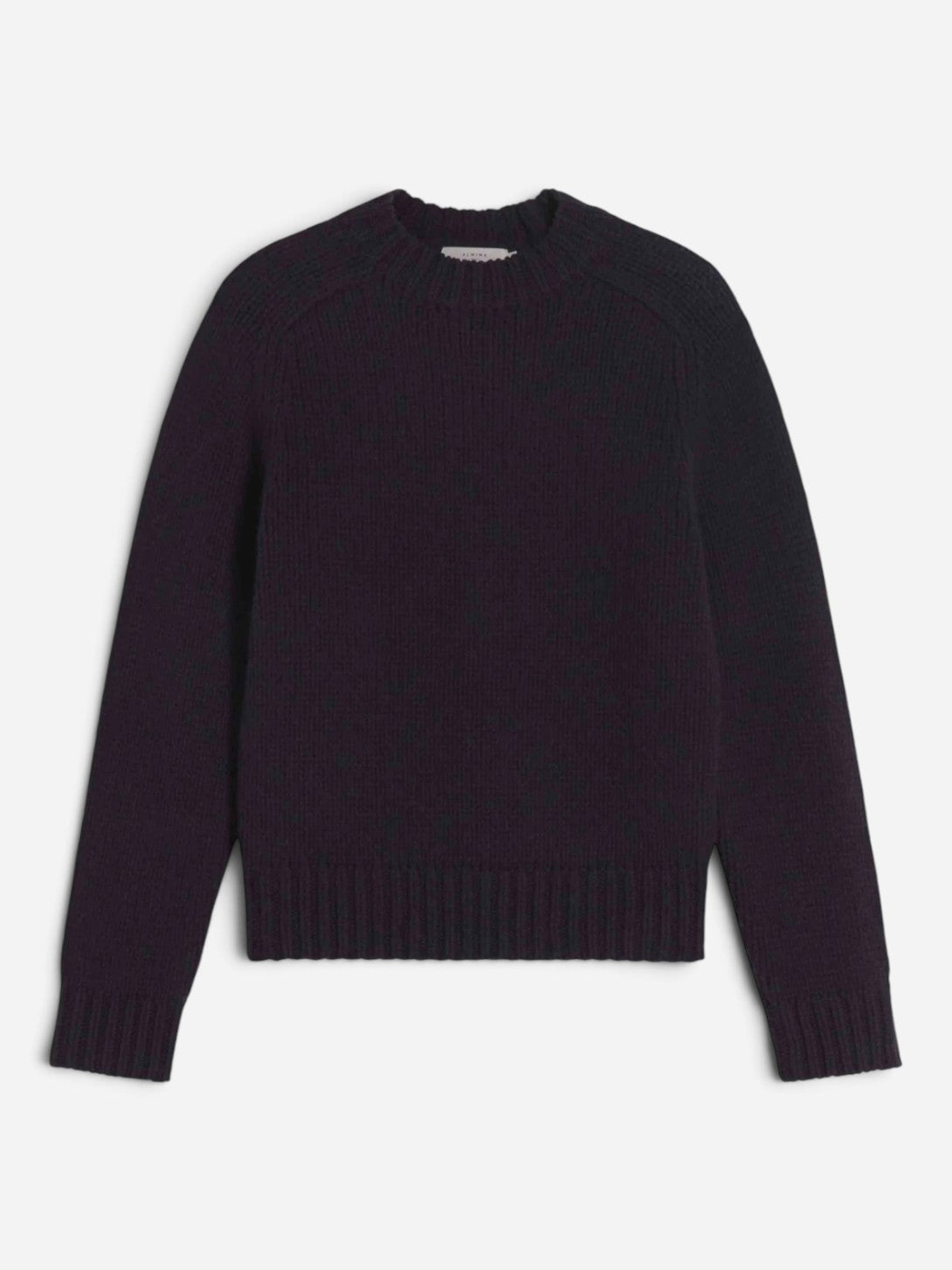 Navy Knit Wool Crewneck Sweater Womens Knit Pullover Almina Concept