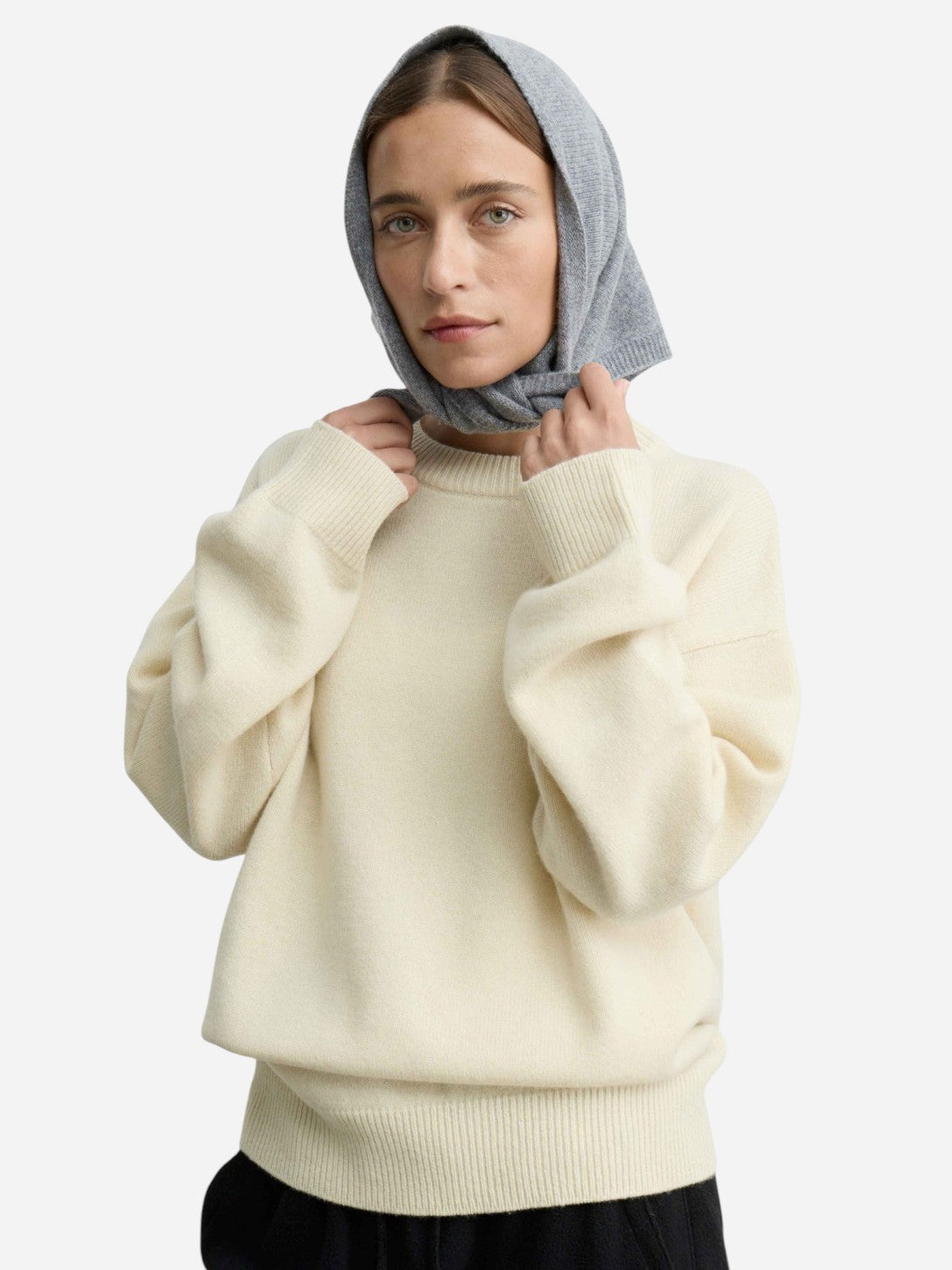 Grey Triangle Scarf Womens Scarf Almina Concept