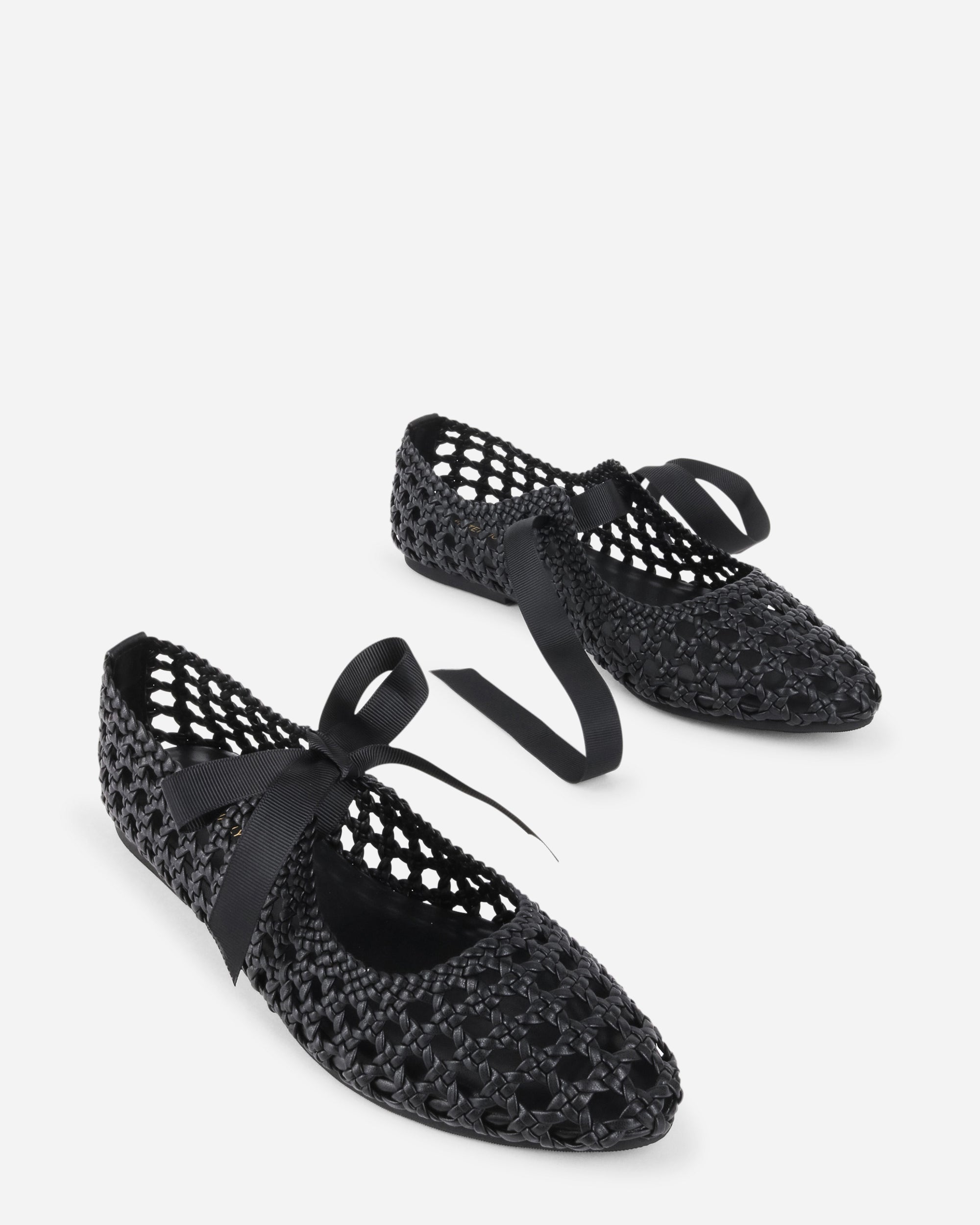 Black Valley Woven Vegan Womens Vagabond Flats Shoes