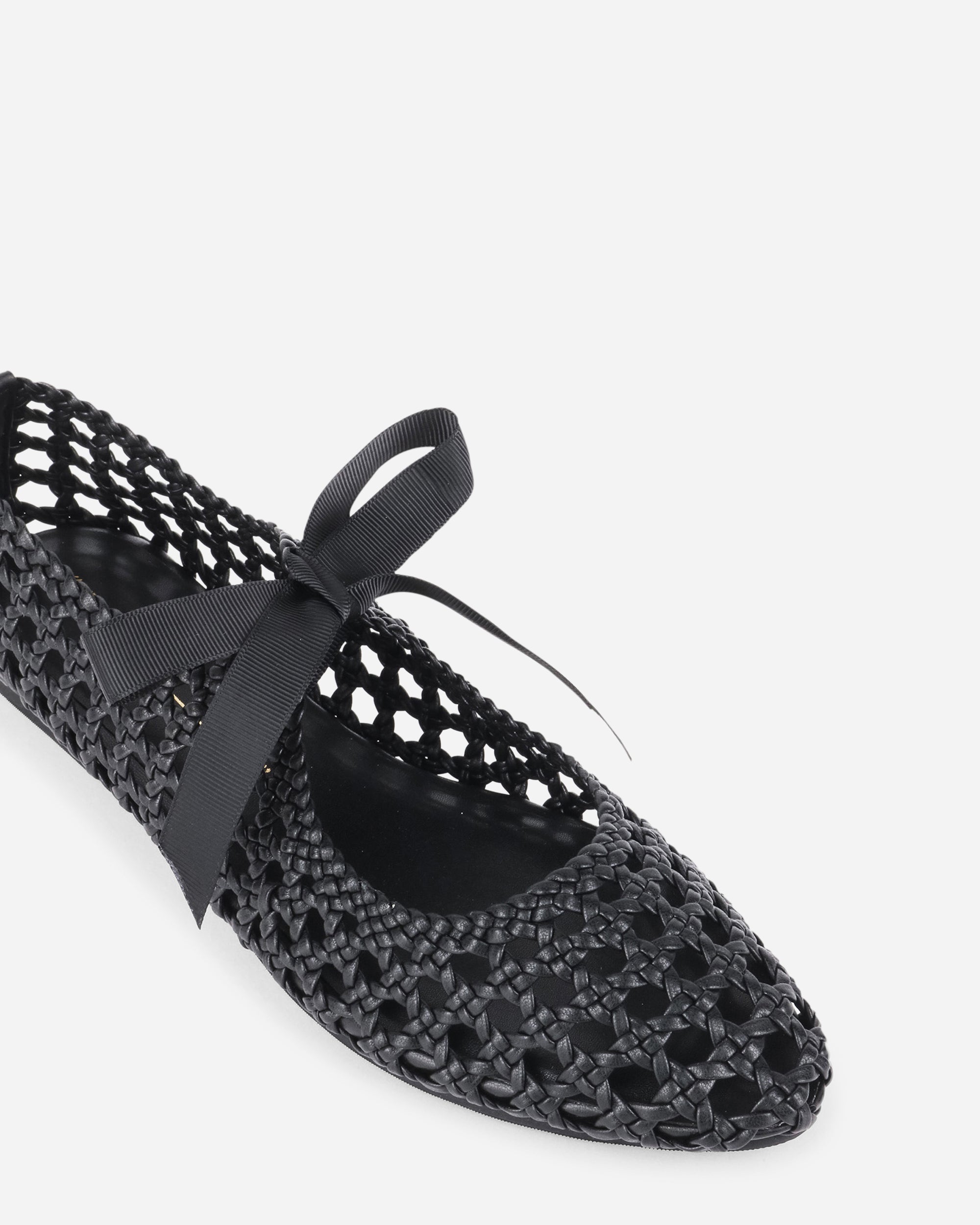 Black Valley Woven Vegan Womens Vagabond Flats Shoes