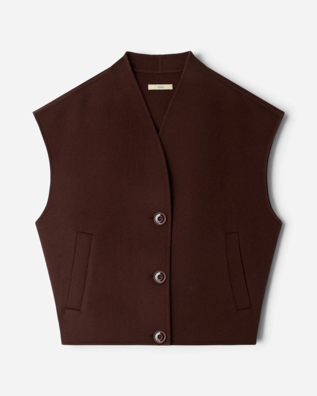 Espresso Helspark Womens Wool Vest Sessun