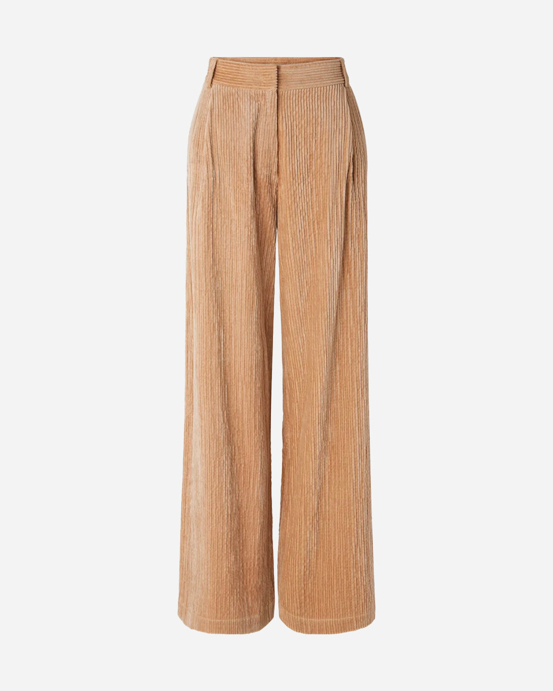 Rose Tan Paseo Womens Sessun Wide Leg Corduroy Trousers High Waisted Pants