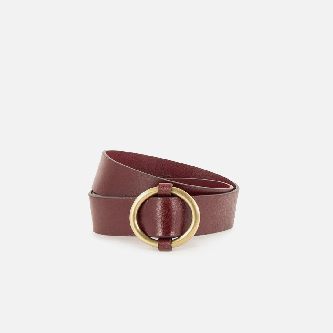 Burgundy Tisao Belt Womens Belt Sessun Leather Belt