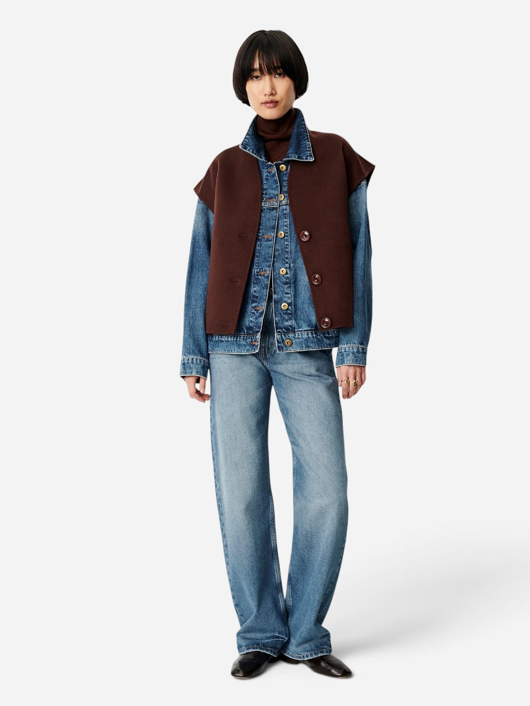 Espresso Helspark Womens Wool Vest Sessun