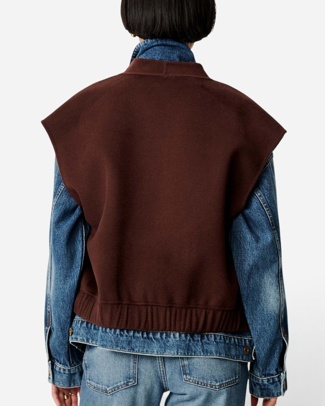 Espresso Helspark Womens Wool Vest Sessun