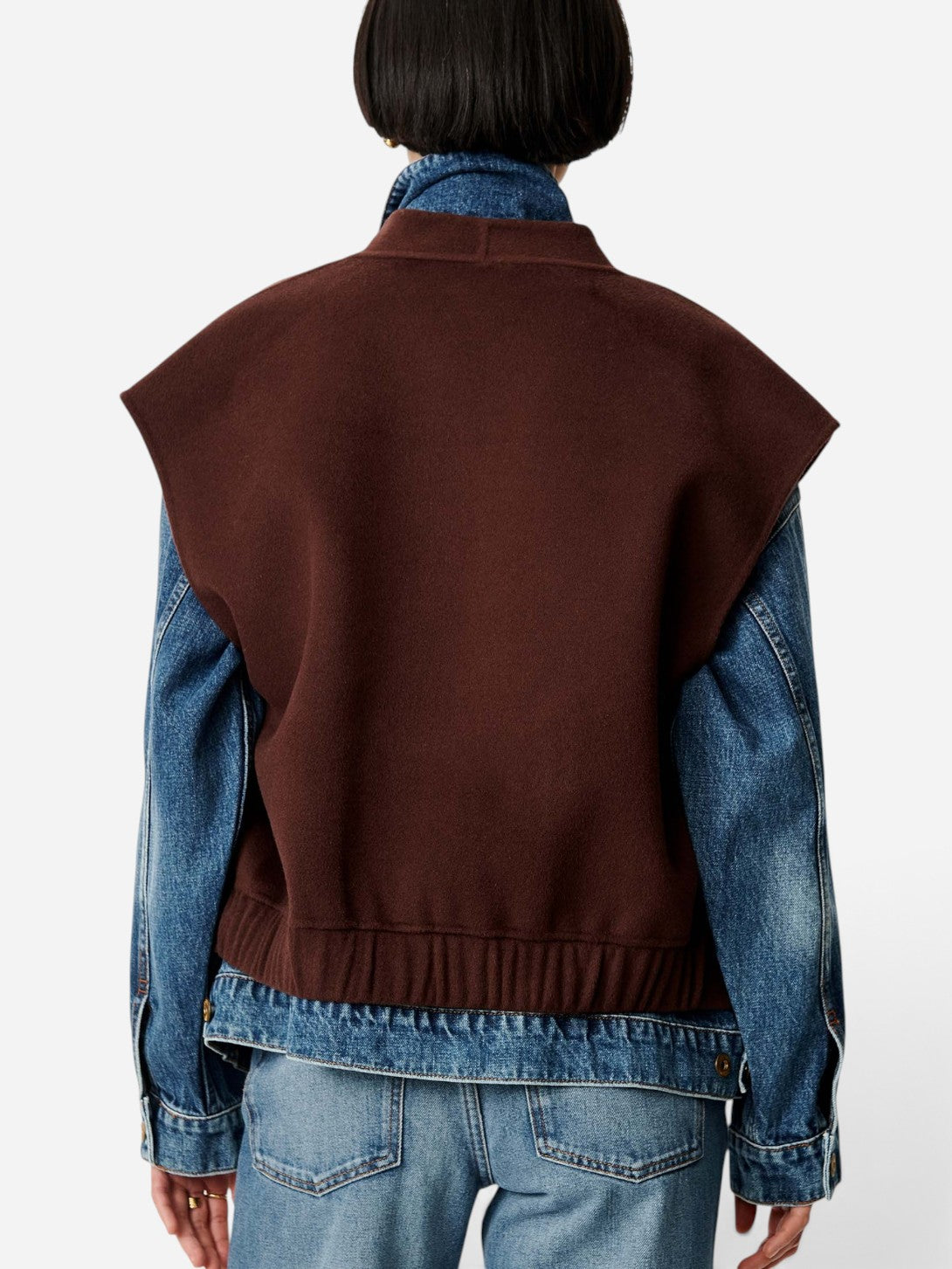 Espresso Helspark Womens Wool Vest Sessun
