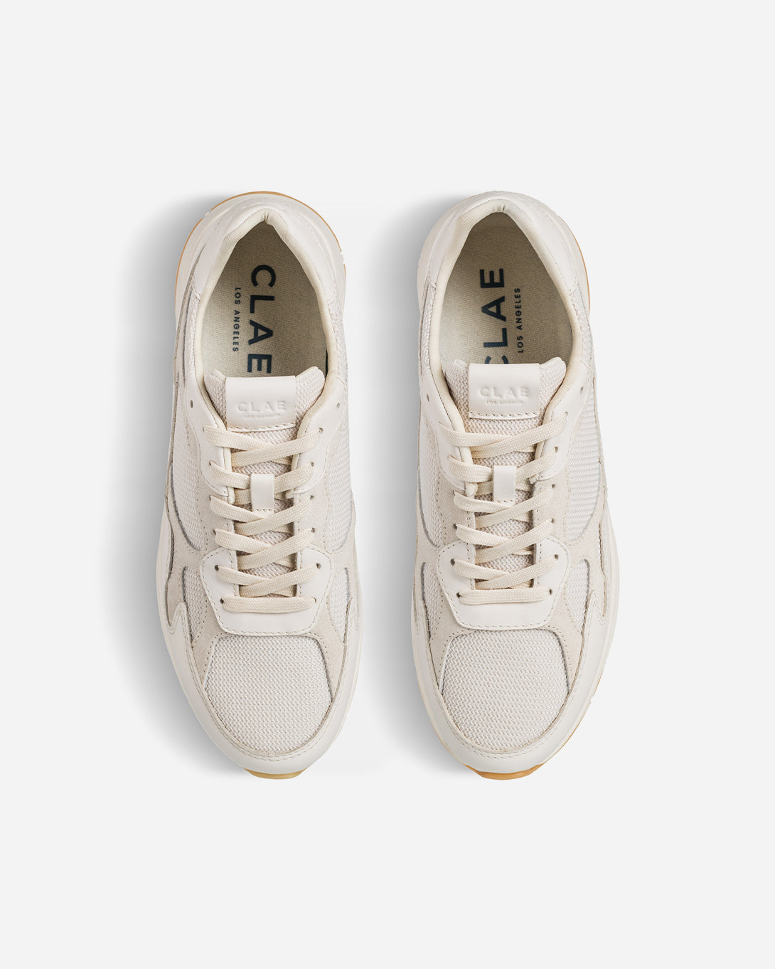 Off White Light Natural Gum Zuma Clae Sneakers Clae Los Angeles