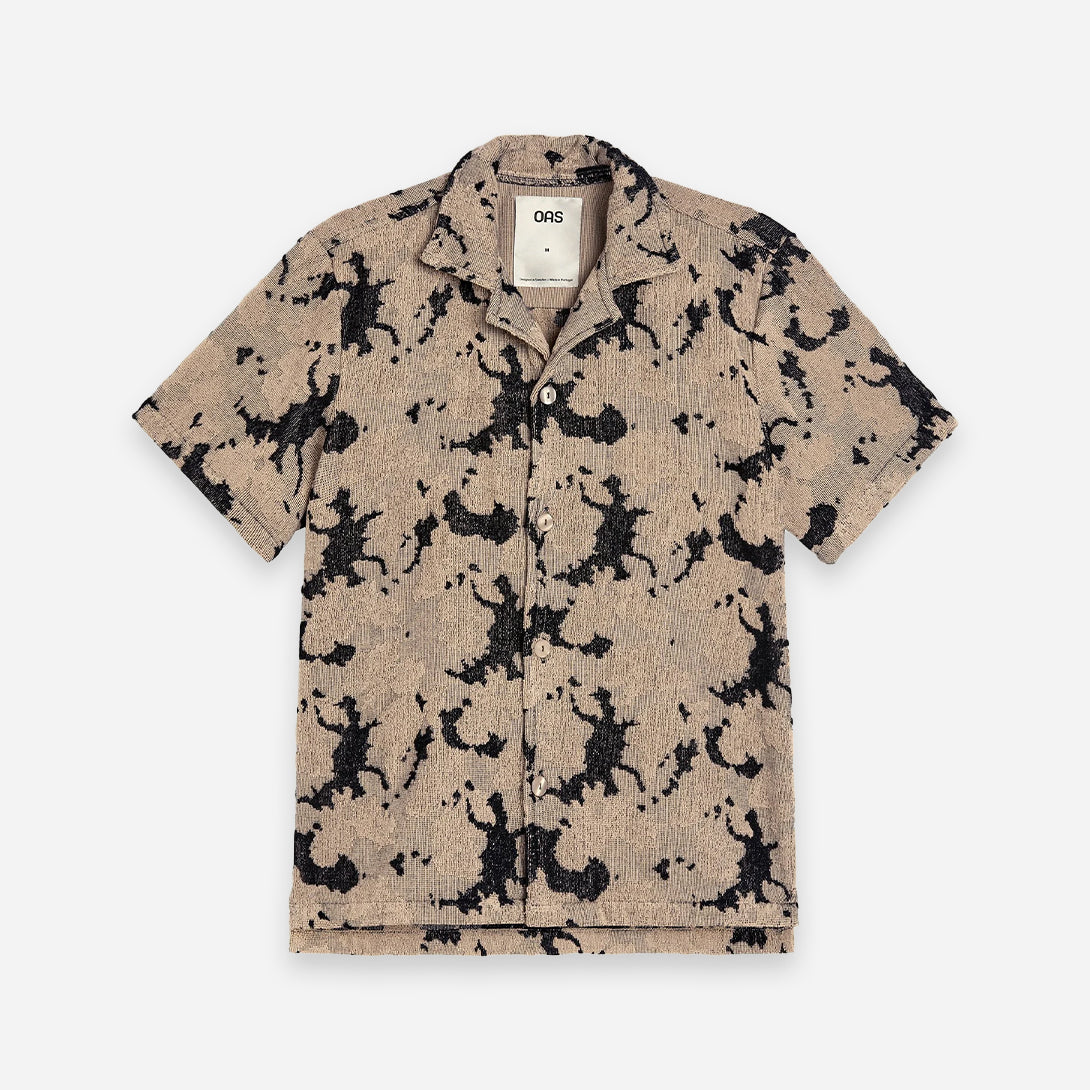 Jura Contraste Cuba Terry Shirt Mens OAS Cotton Camp Collar Shirt