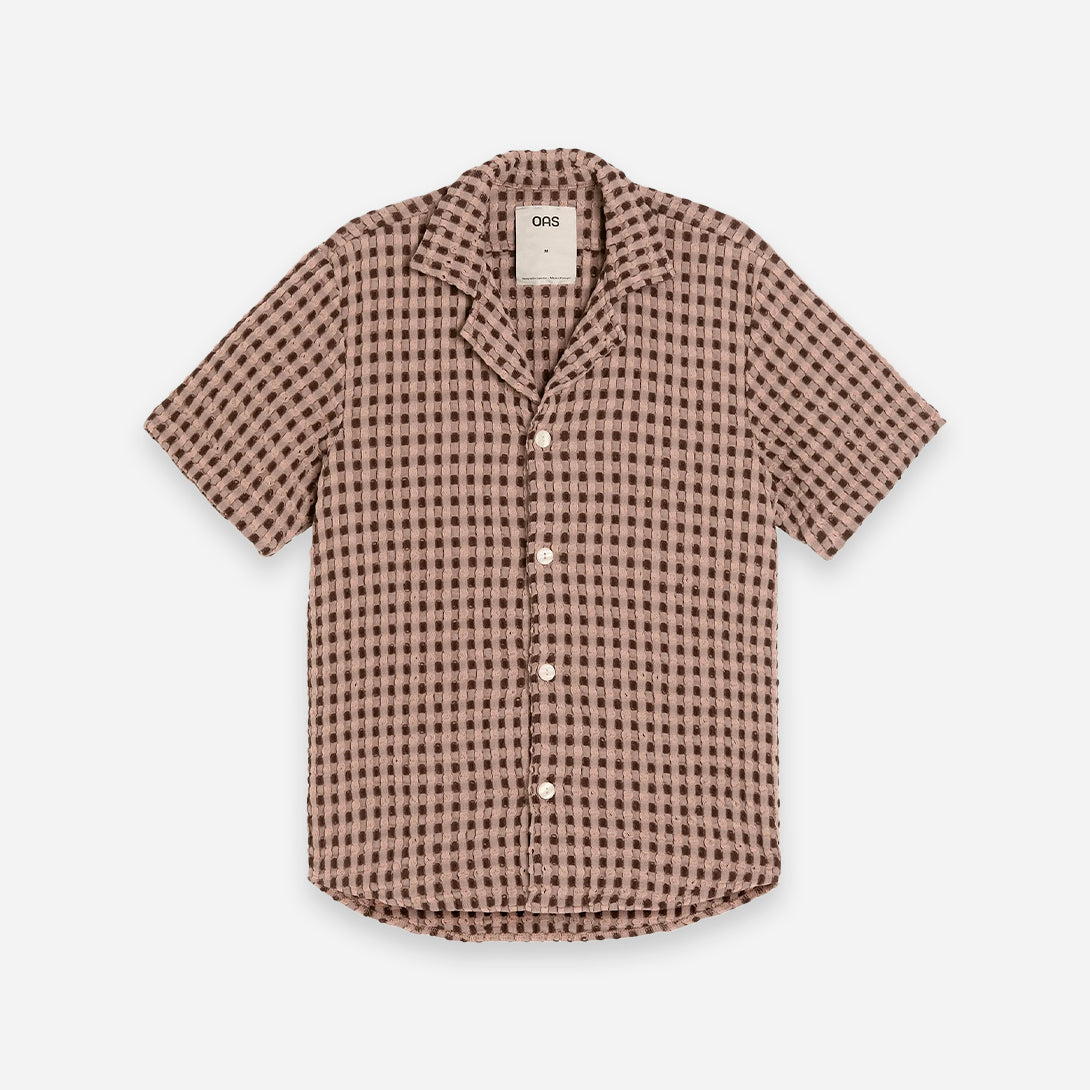 Ferratelle Cuba Waffle Shirt Mens OAS Camp Collar Shirt