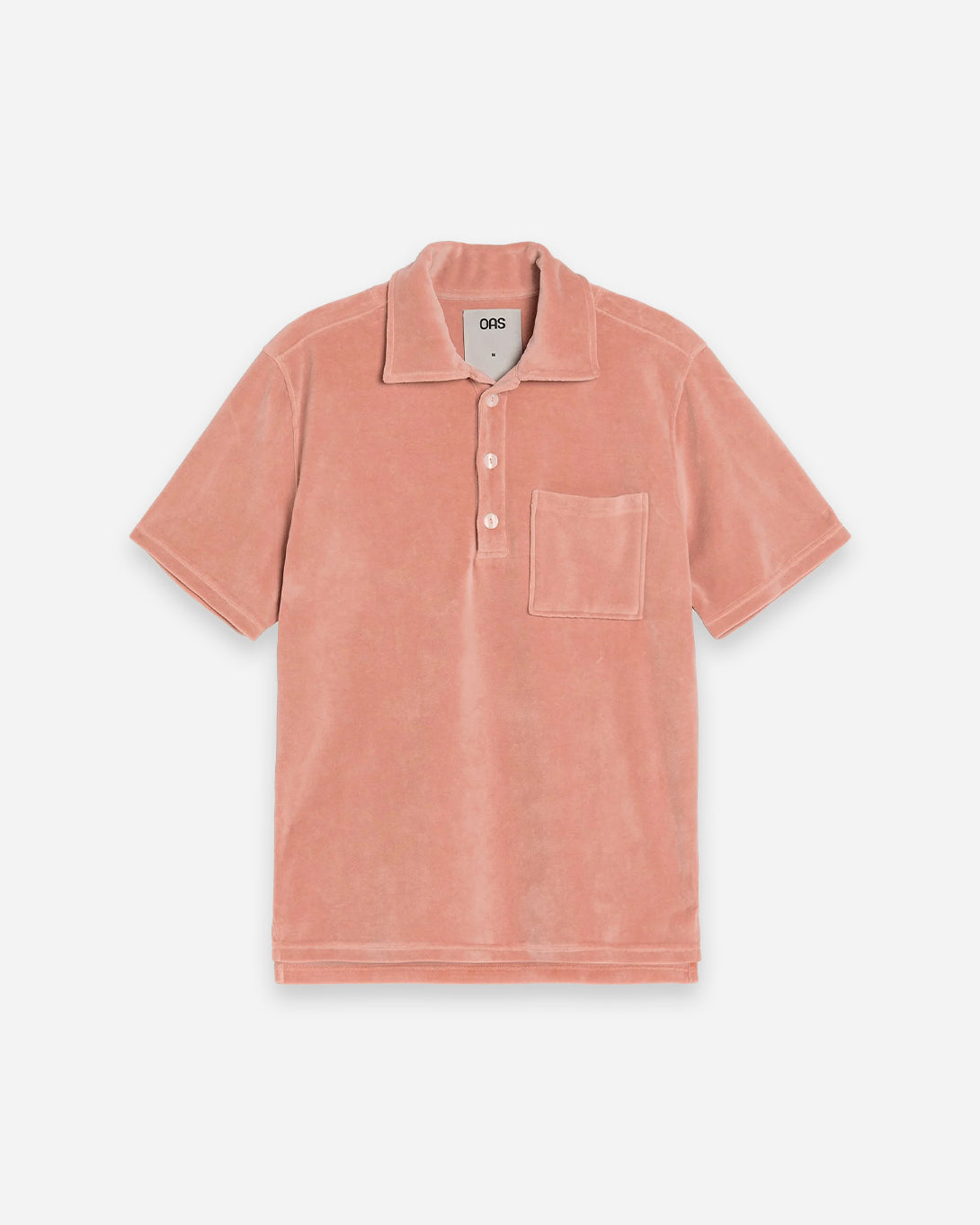 Cameo Girona Velour Shirt Mens Collared Button Shirt Summer Polo Shirt Chest Pocket