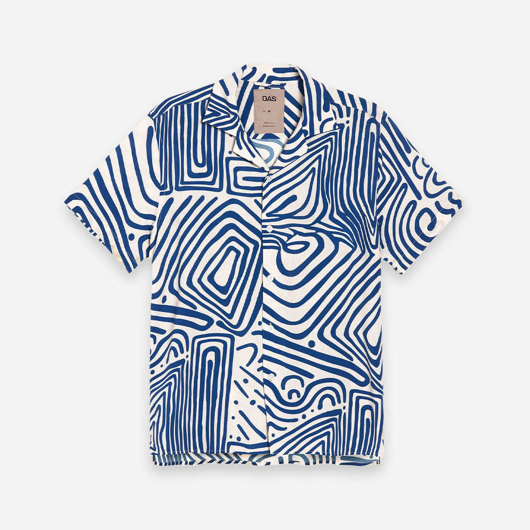 Eldovado Viscose Shirt Mens OAS Camp Collar Shirt Viscose Shirt
