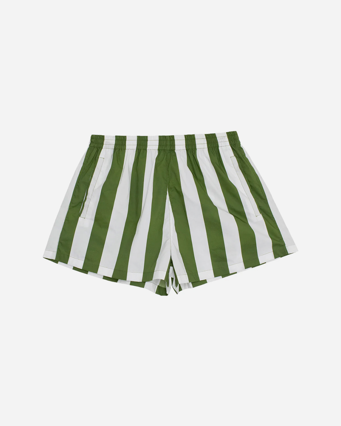 Verdent Stripe Alki Womens Shorts from Mikoh Green White Womens Summer Shorts
