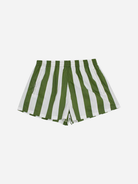 Verdent Stripe Alki Womens Shorts from Mikoh Green White Womens Summer Shorts