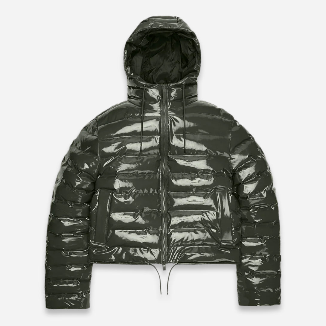 Swamp Lohja Short Puffer Jacket Mens Short Green Puffer Jacket Rains Hooded Outerwear