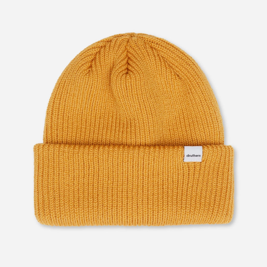 Poppy Yellow Merino Wool Knit Beanie