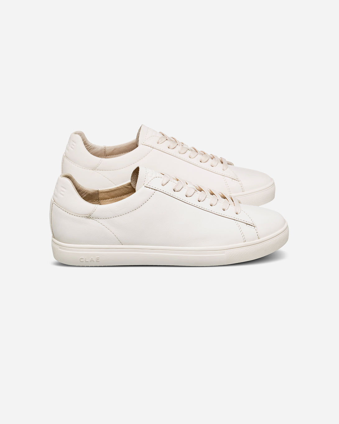Triple Off White Leather Bradley Clae Vegan Sneakers Clae Los Angeles Fall Winter Clae Shoes