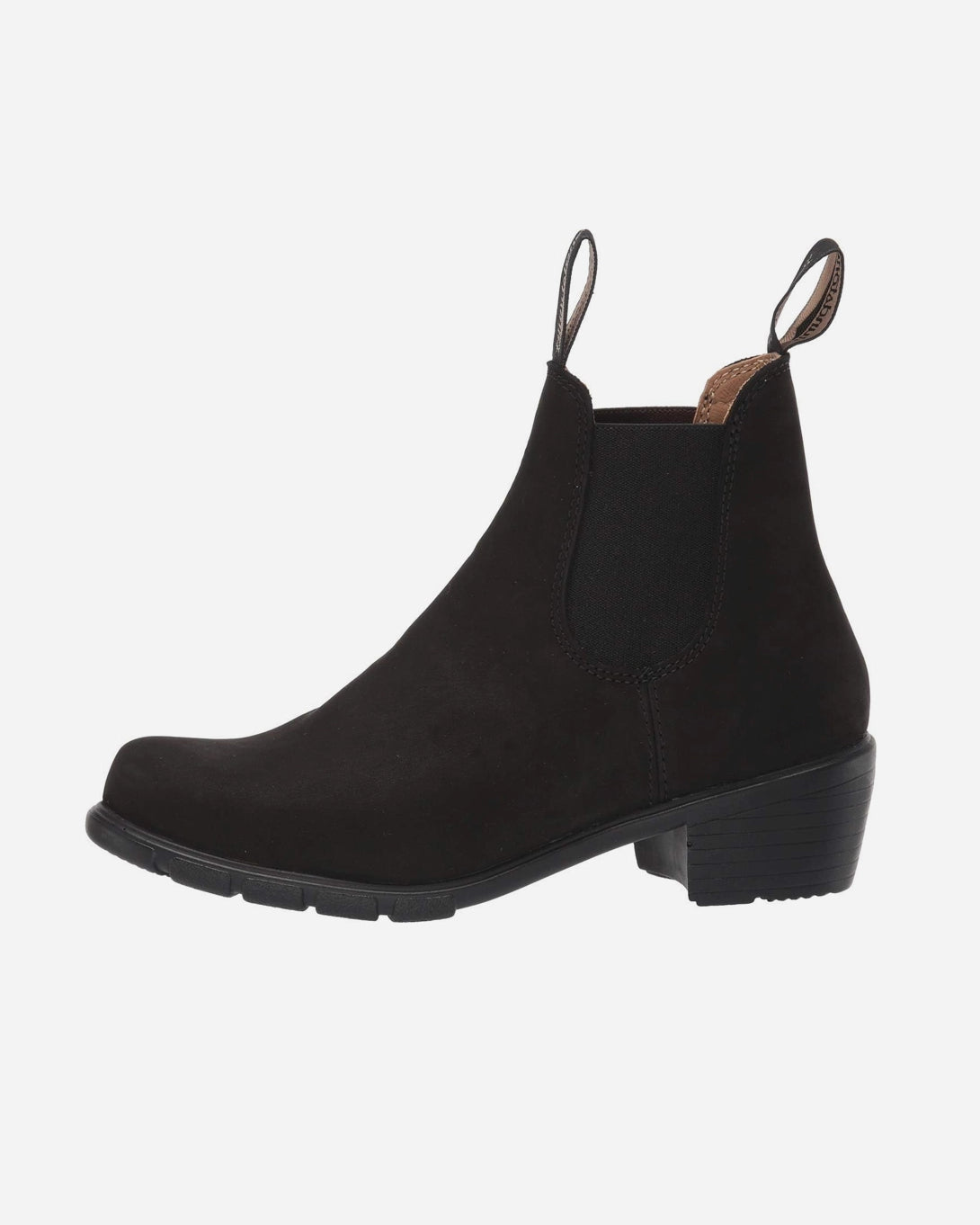 Black Nubuck Womens Heeled Boots Blundstone