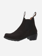 Black Nubuck Womens Heeled Boots Blundstone