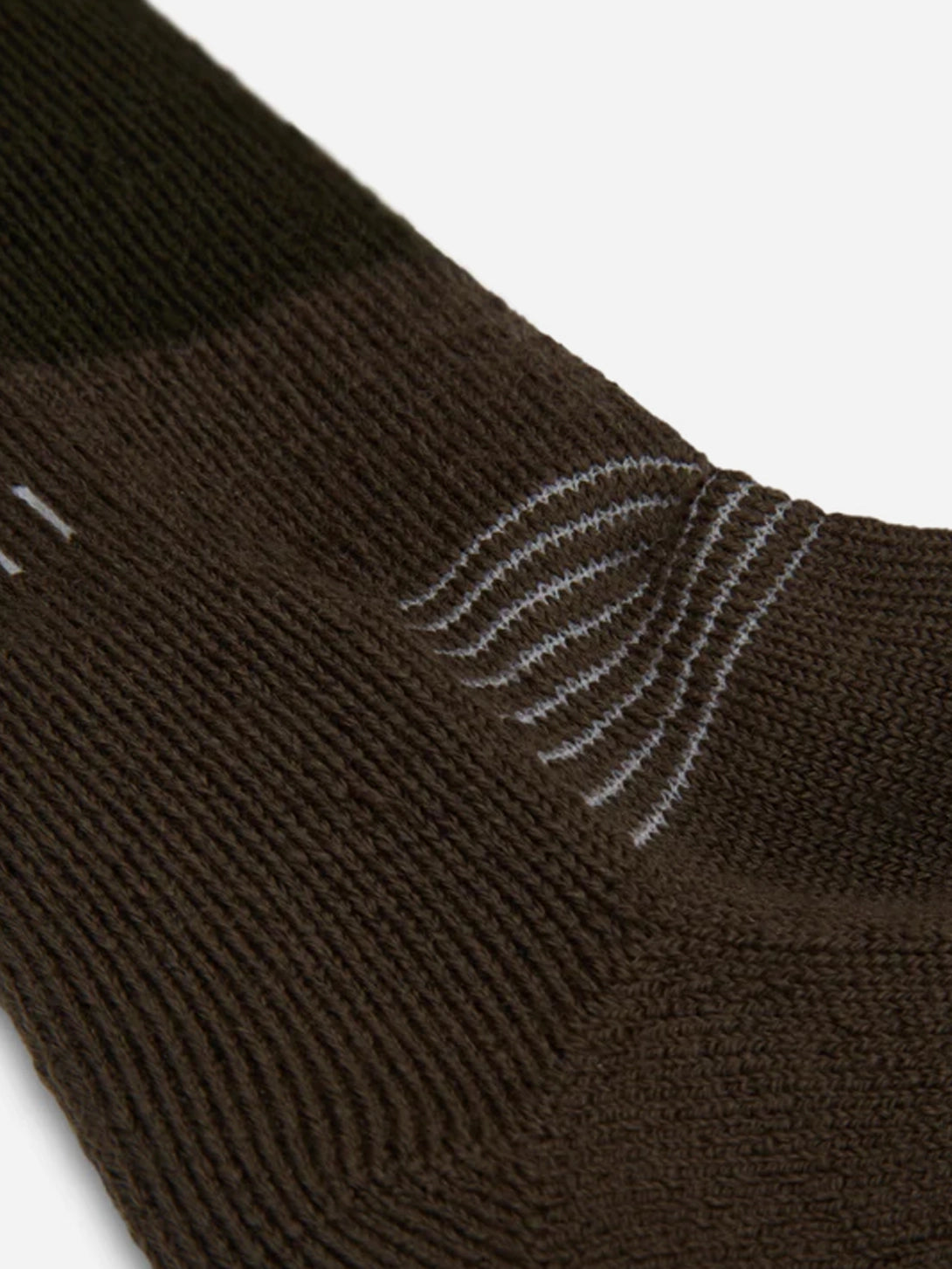 Olive Merino Wool Stripe Function Boot Sock Druthers