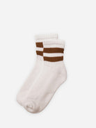 Brown The Mono Stripe Quarter Crew American Trench Crew Socks