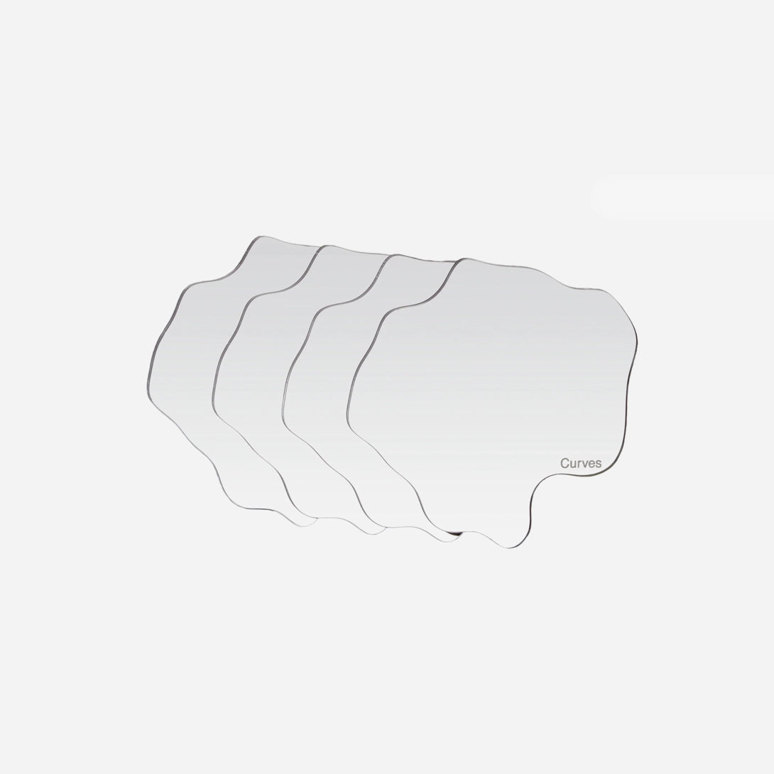 Silver Spill Coasters by Curves Contemporary Homeware