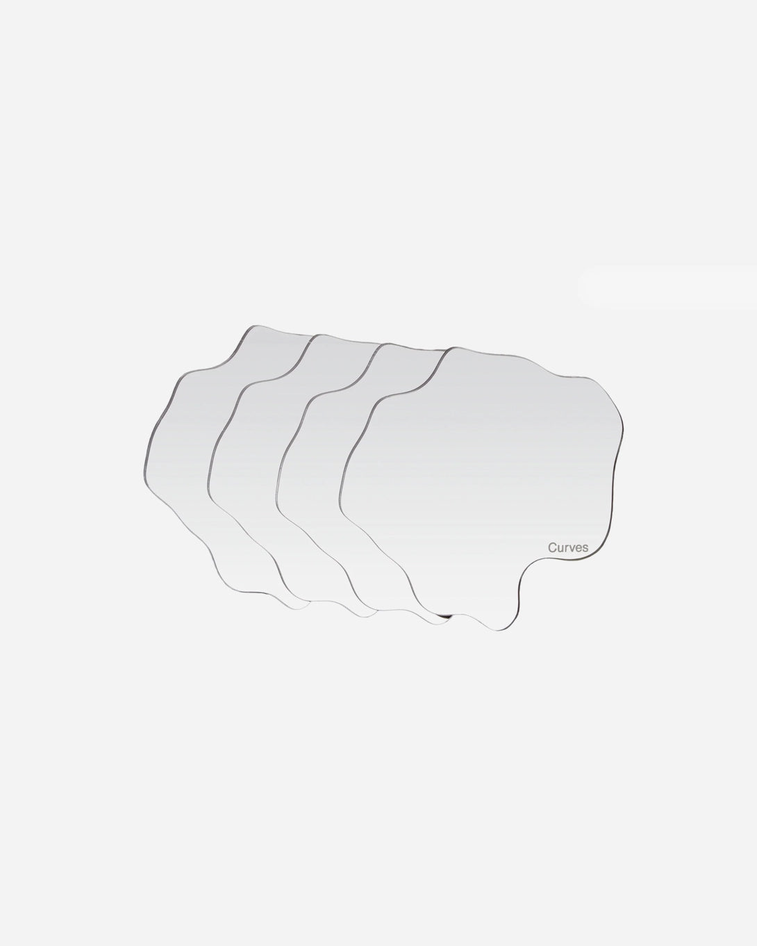 Silver Spill Coasters by Curves Contemporary Homeware