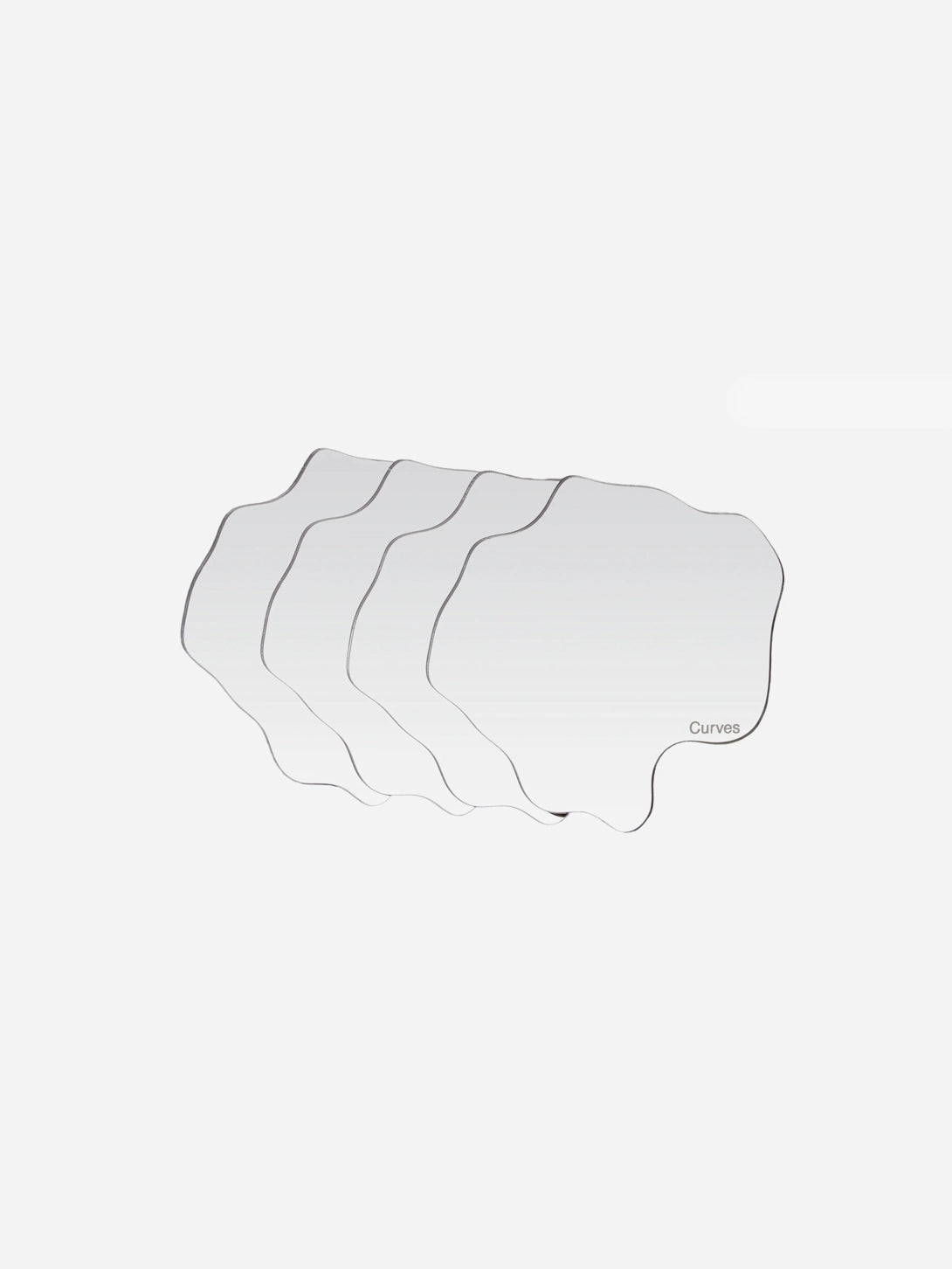 Silver Spill Coasters by Curves Contemporary Homeware