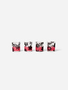 Black Dusen Dusen Pattern Glasses 4-pack AreaWare Contemporary Kitchenware Artistic Cups