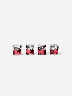 Black Dusen Dusen Pattern Glasses 4-pack AreaWare Contemporary Kitchenware Artistic Cups