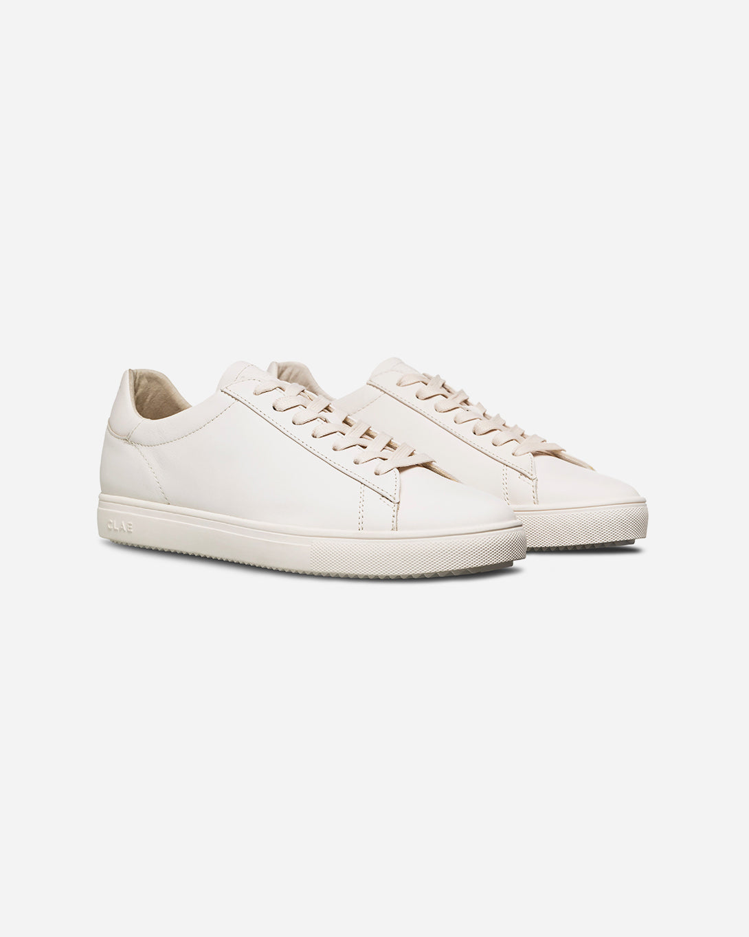 Triple Off White Leather Bradley Clae Vegan Sneakers Clae Los Angeles Fall Winter Clae Shoes