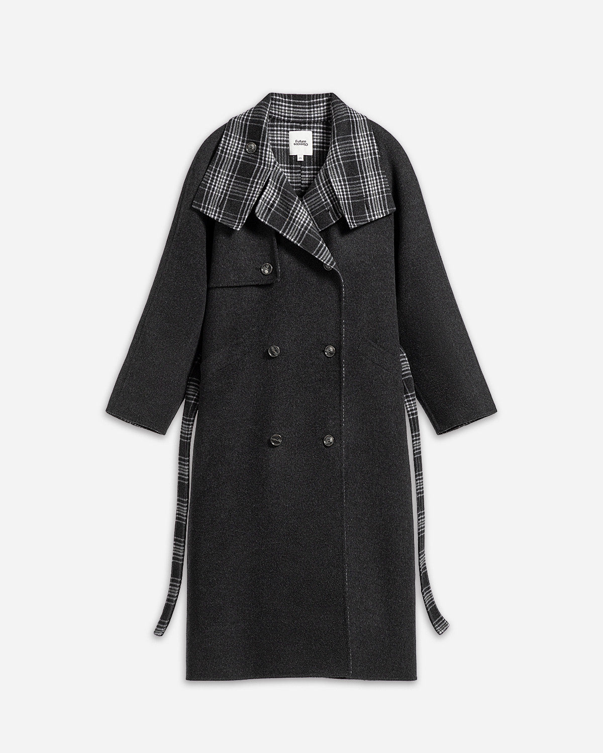 Raven Heather Doubleface Collar Coat Womens Long Overcoat Future Classics