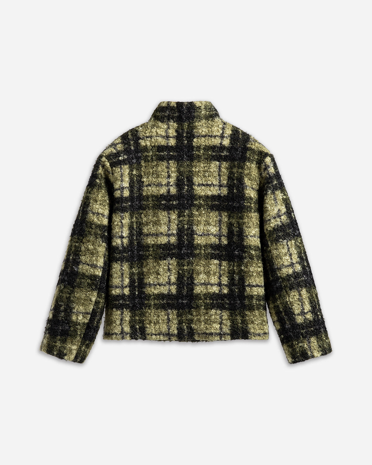Forest Night Checks Plaid Teddy Pile Jacket Womens Checkered Jacket Future Classics
