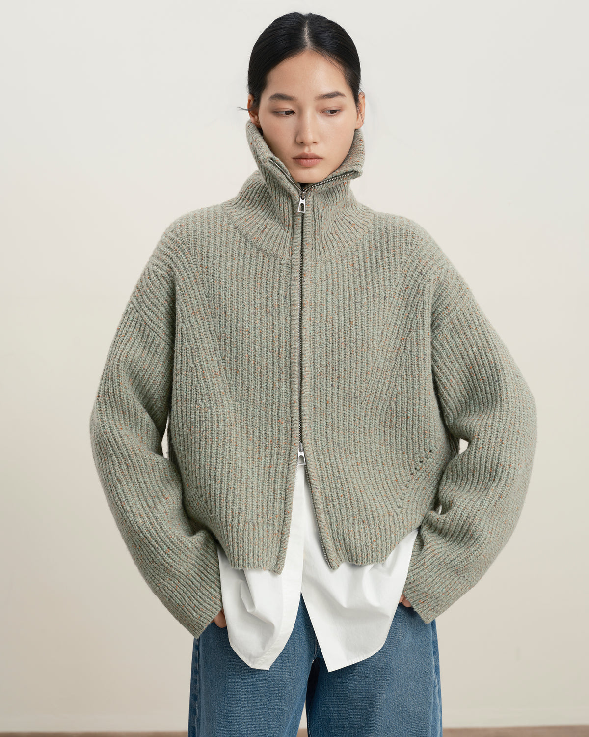 Lint Heather Resort Zip Sweater Womens Zip Sweater Future Classics