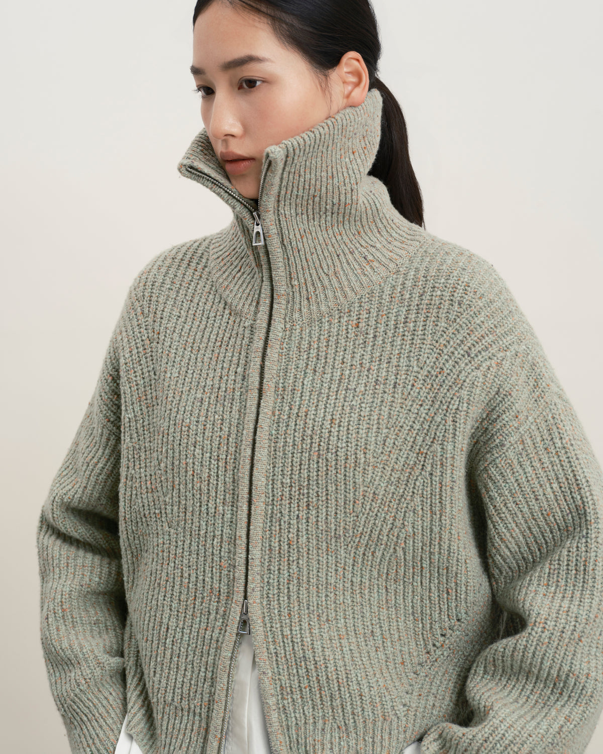 Lint Heather Resort Zip Sweater Womens Zip Sweater Future Classics