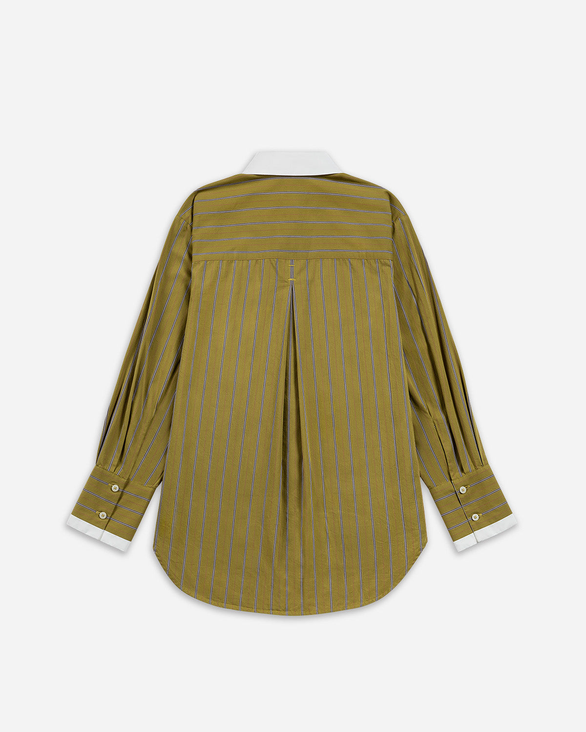 Green Moss Stripes Striped Oversized Shirt Womens Striped Woven Shirt Future Classics