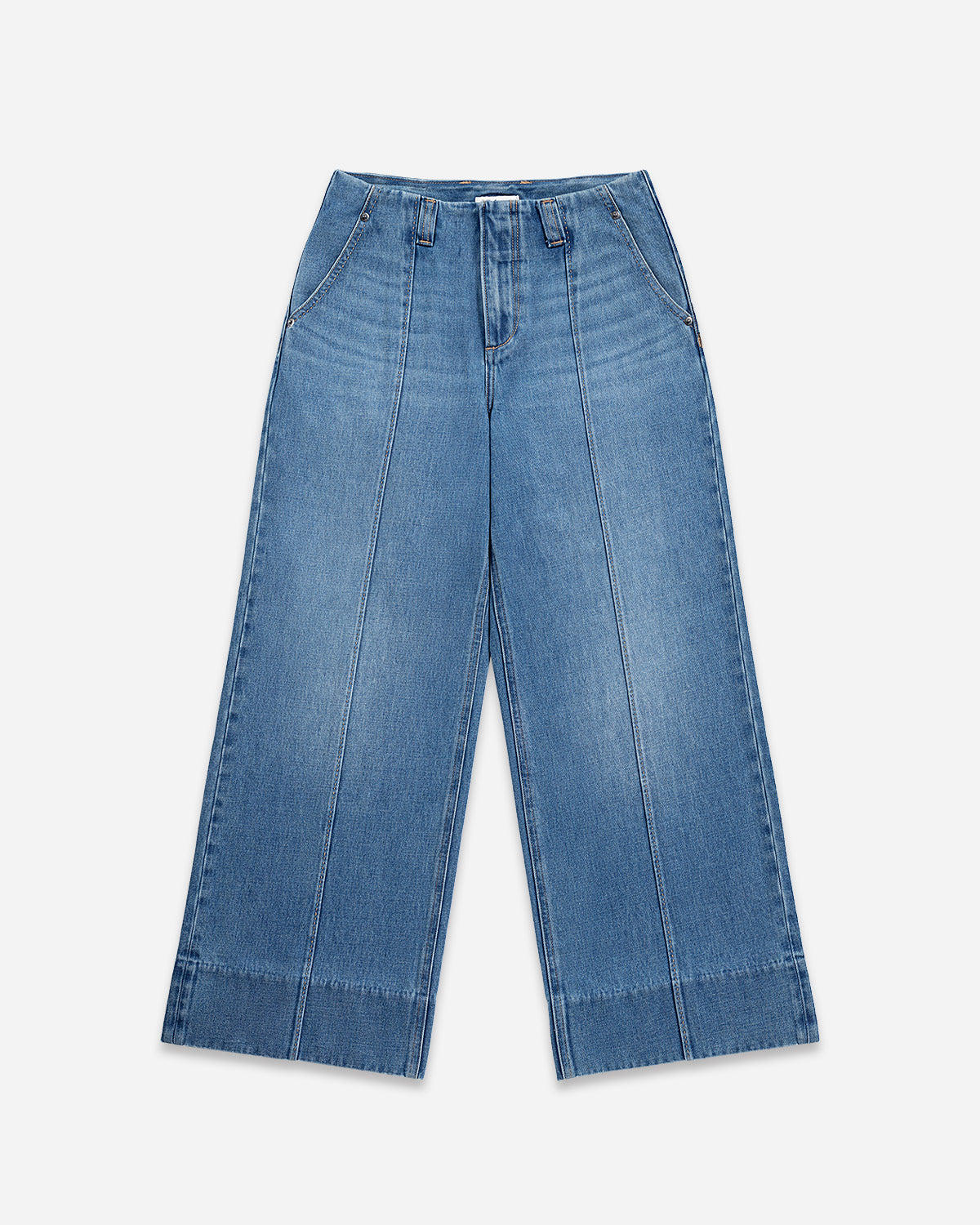 Mid Indigo Panel Jeans Womens Wide Leg Denim Pants Future Classics Clothing