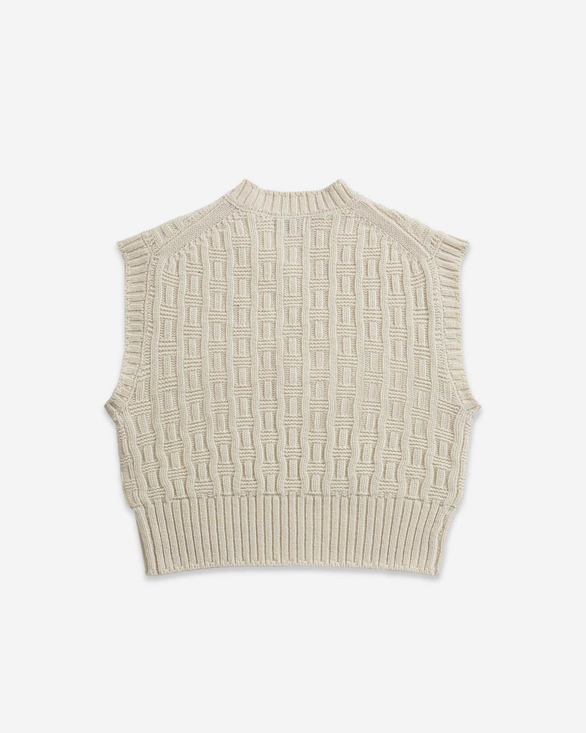 Off White Oversized Knitted Vest Womens Knit Sleeveless V Neck Vest Future Classics Clothing