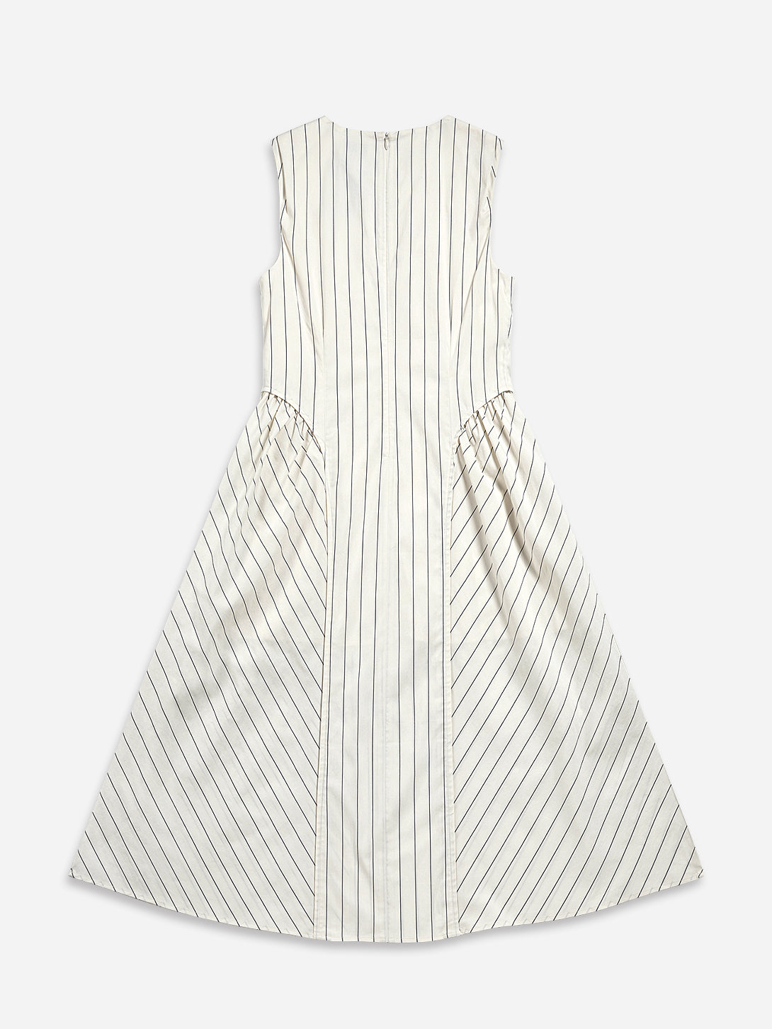 Seedpearl/ Moonless Night Stripe Panel Flared Dress Striped Long Dress Sleeveless Future Classics