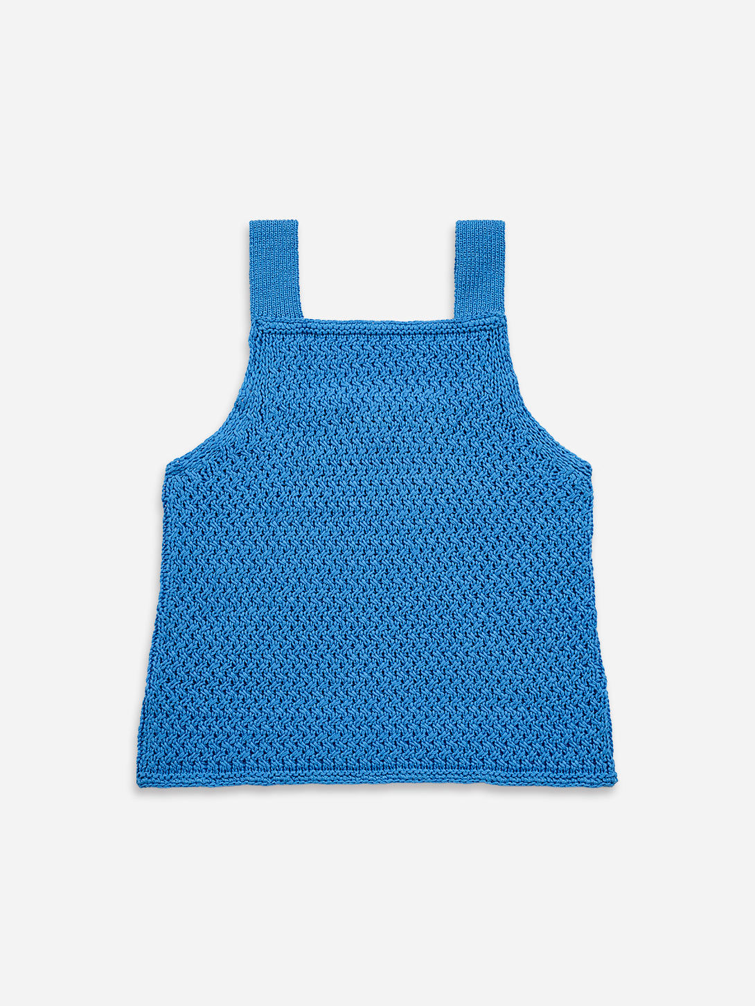 Brilliant Blue Knitted Tank Top Womens Sleeveless Knit Tank Top Summer Top