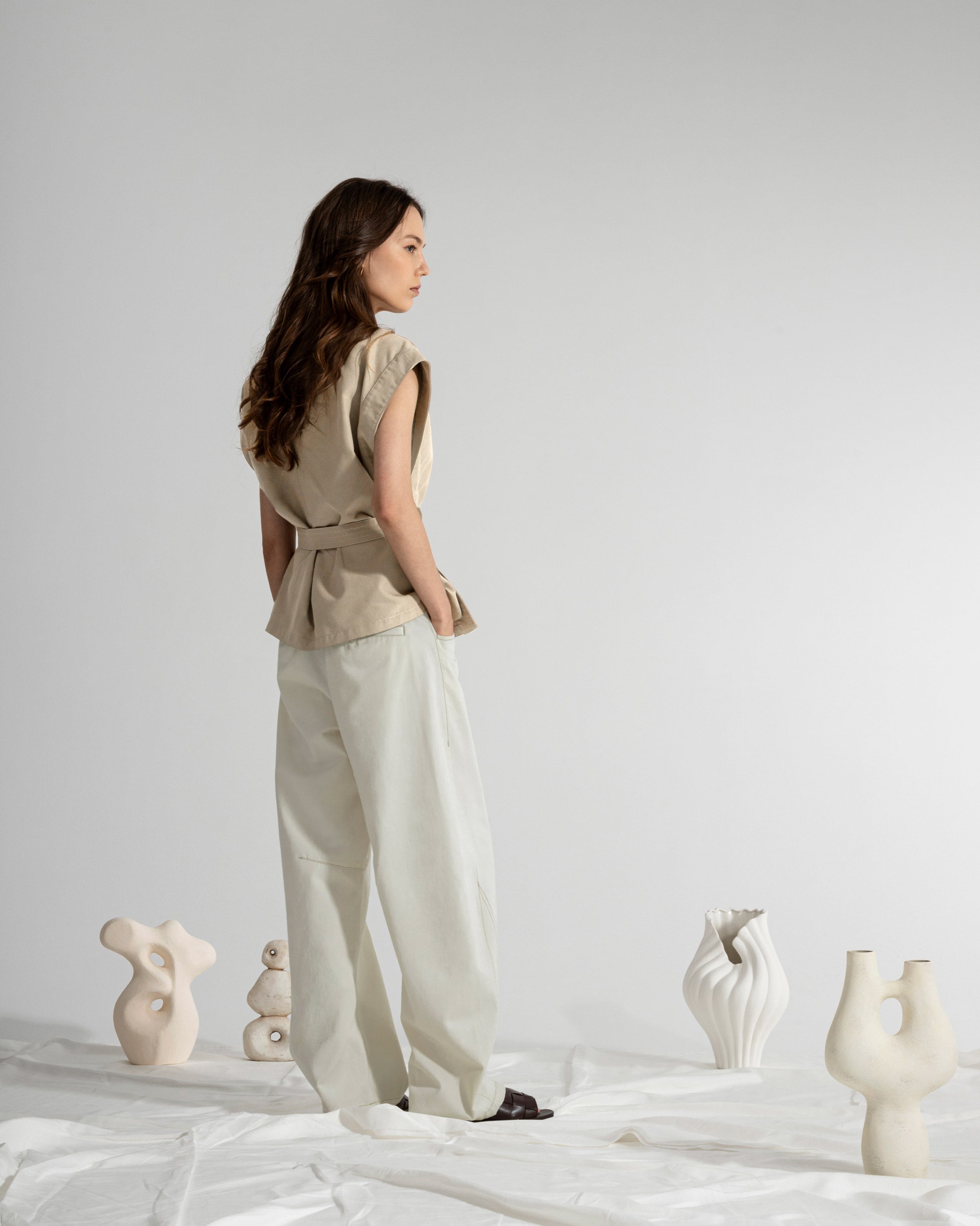 Studio Clay Kimono Vest Womens Sleevless Top Womens Vest Future Classics