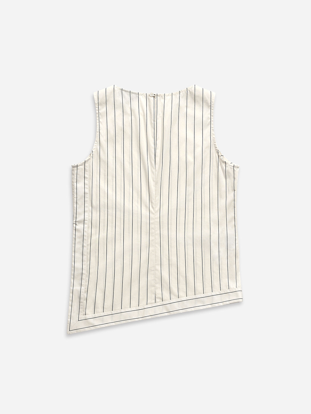 Seedpearl/ Moonless Night Stripe Striped Asymmetric Tank Womens Striped Sleeveless Top Womens Top Shirt