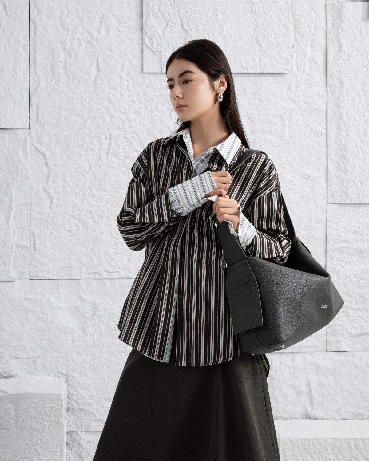 Moonless Night Oversized Petal Messenger Womens Leather Large Shoulder Bag Shoulder Strap Carry Bag for Accessories