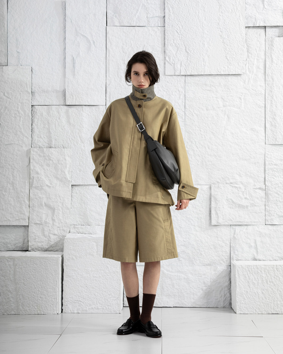 Moonless Night Medium Dumpling Crossbody Womens Curve Shaped Crossbody Shoulder Bag Medium Leather Accessories Bag